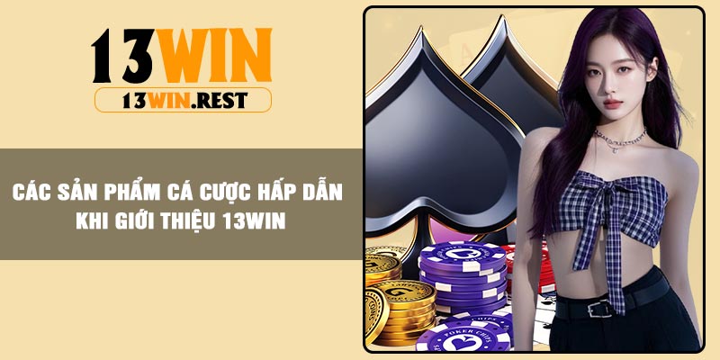 Các sản phẩm cá cược hấp dẫn khi giới thiệu 13win